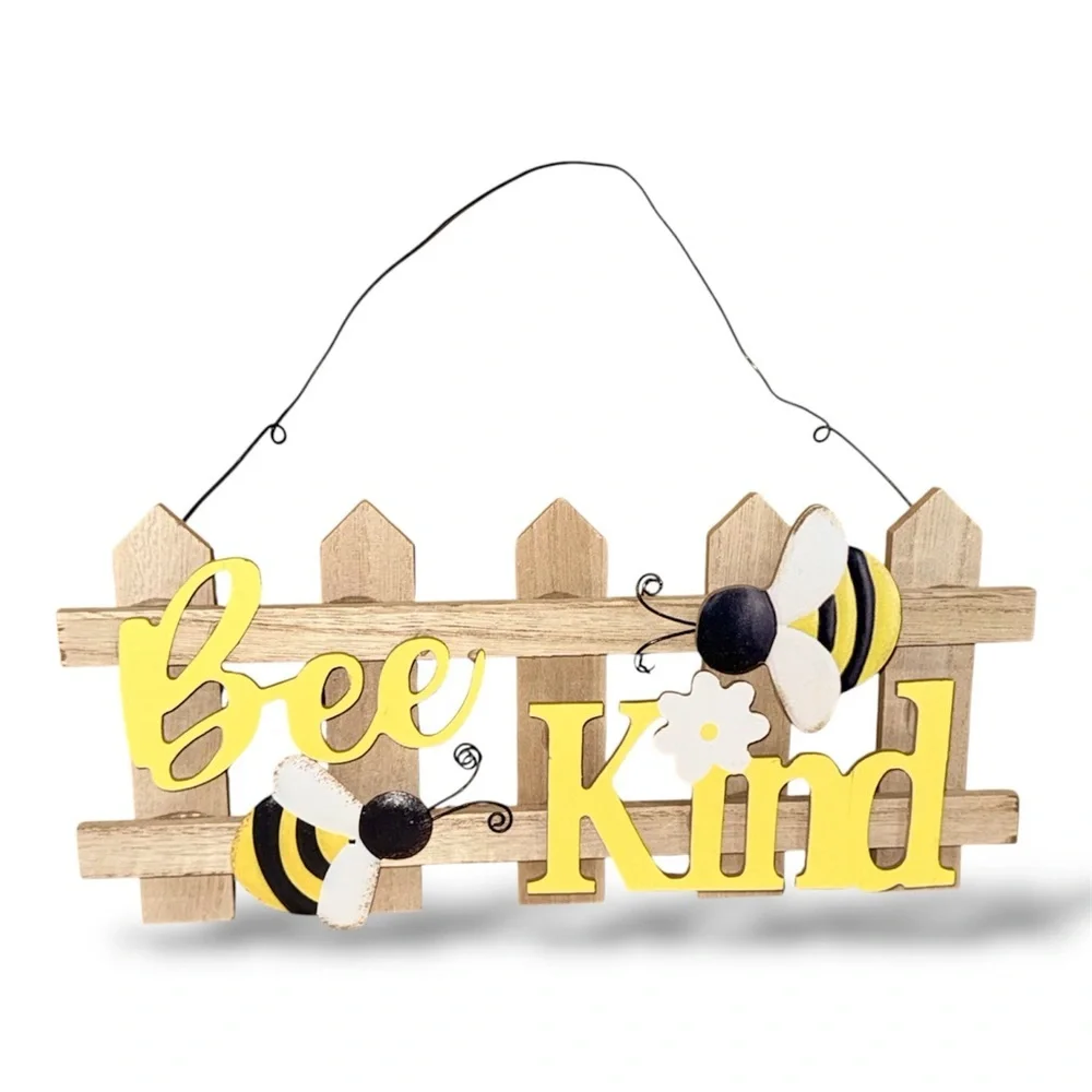 Bee Kind Fence Wall Decor - New